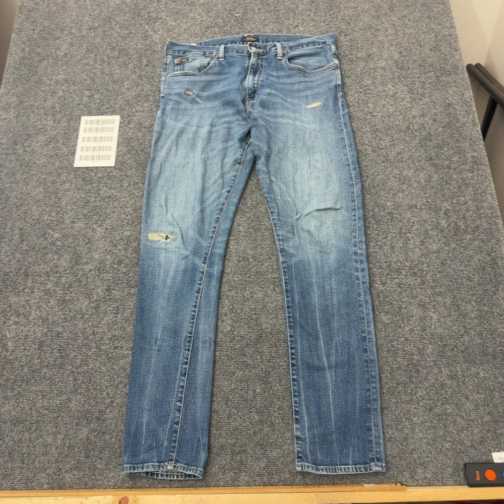 Polo Ralph Lauren Jeans Mens 34 Blue Denim Sullivan Slim Distressed Classic